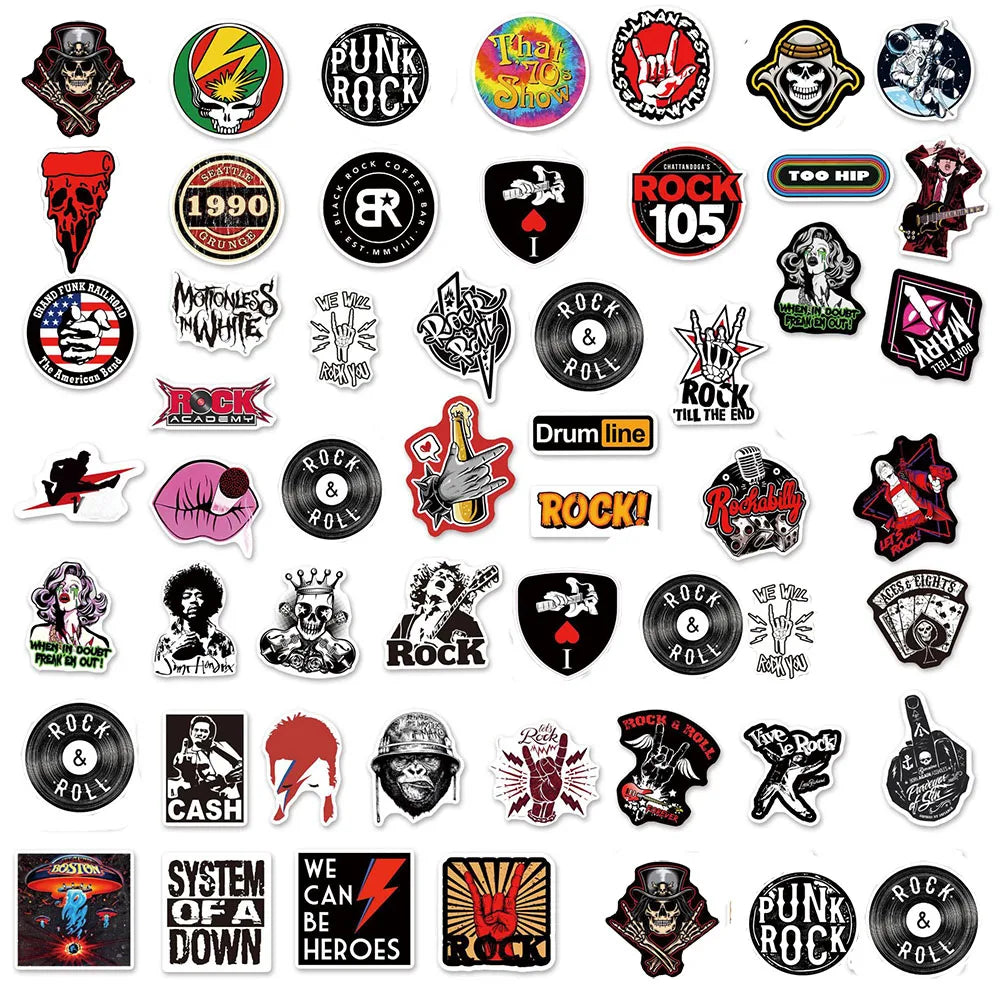 Classic Music Stickers - Waterproof (10/30/50/104pcs)