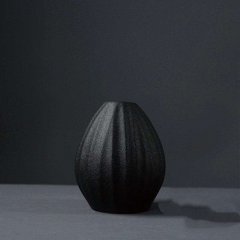 Black Ceramic Vase