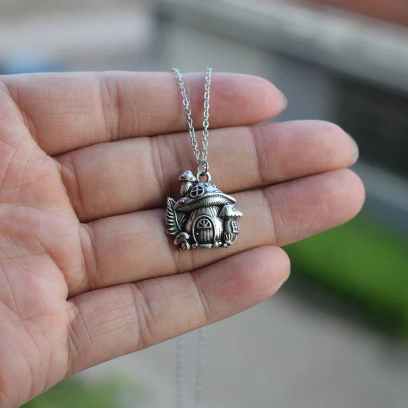 Witchy Forrest Nature Mushroom Necklace Gothic Jewellery