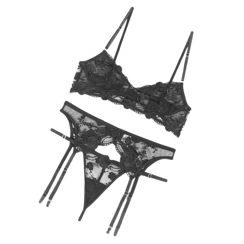 Floral Lingerie Set (3pc)