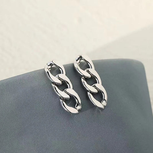 Link Chain Stud Earrings