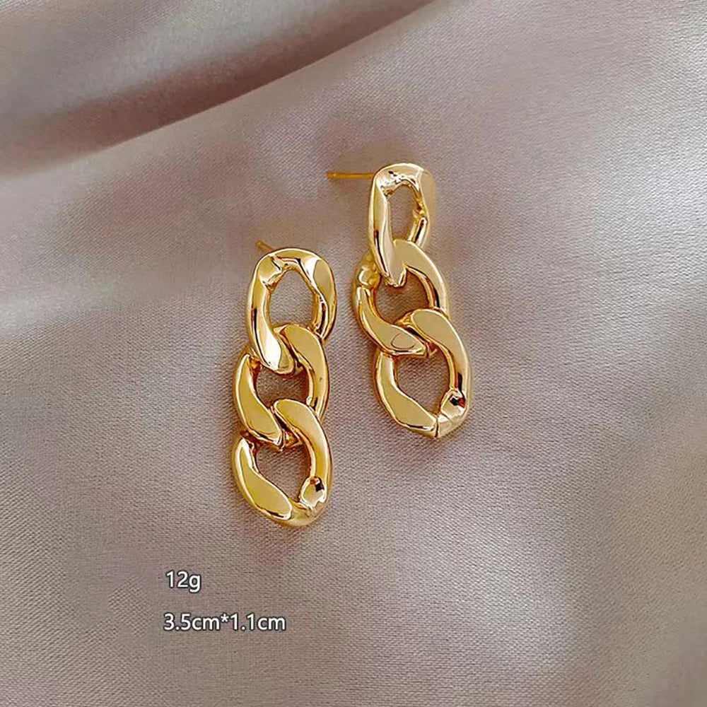 Link Chain Stud Earrings