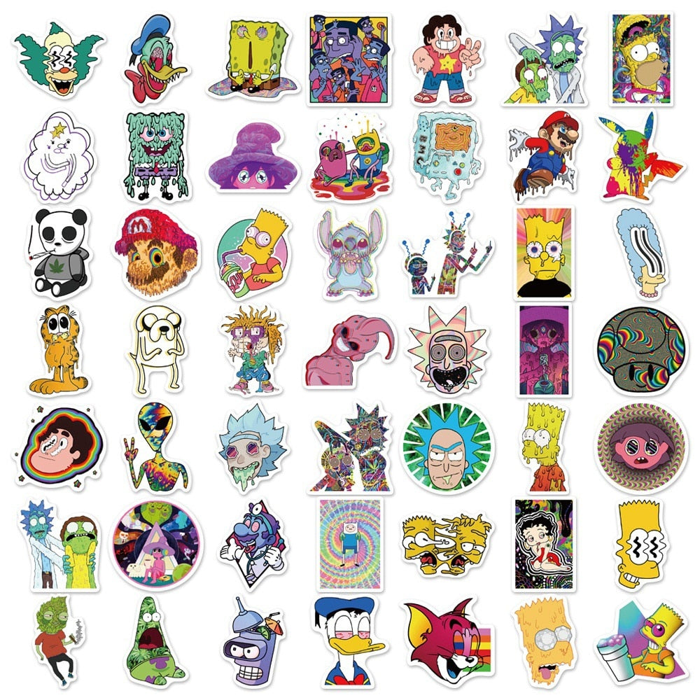 Psychedelic Stickers - Waterproof (10/25/52pcs)