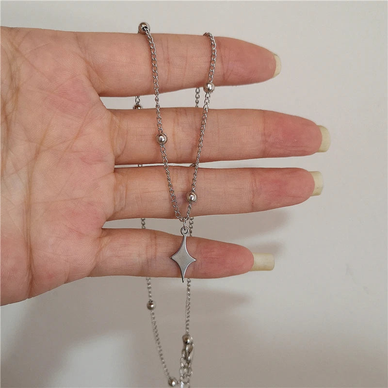 Assorted Silver Color Chain Necklace