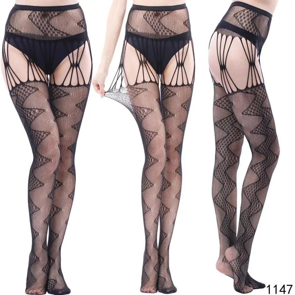 Bat Long Fishnet Stocking