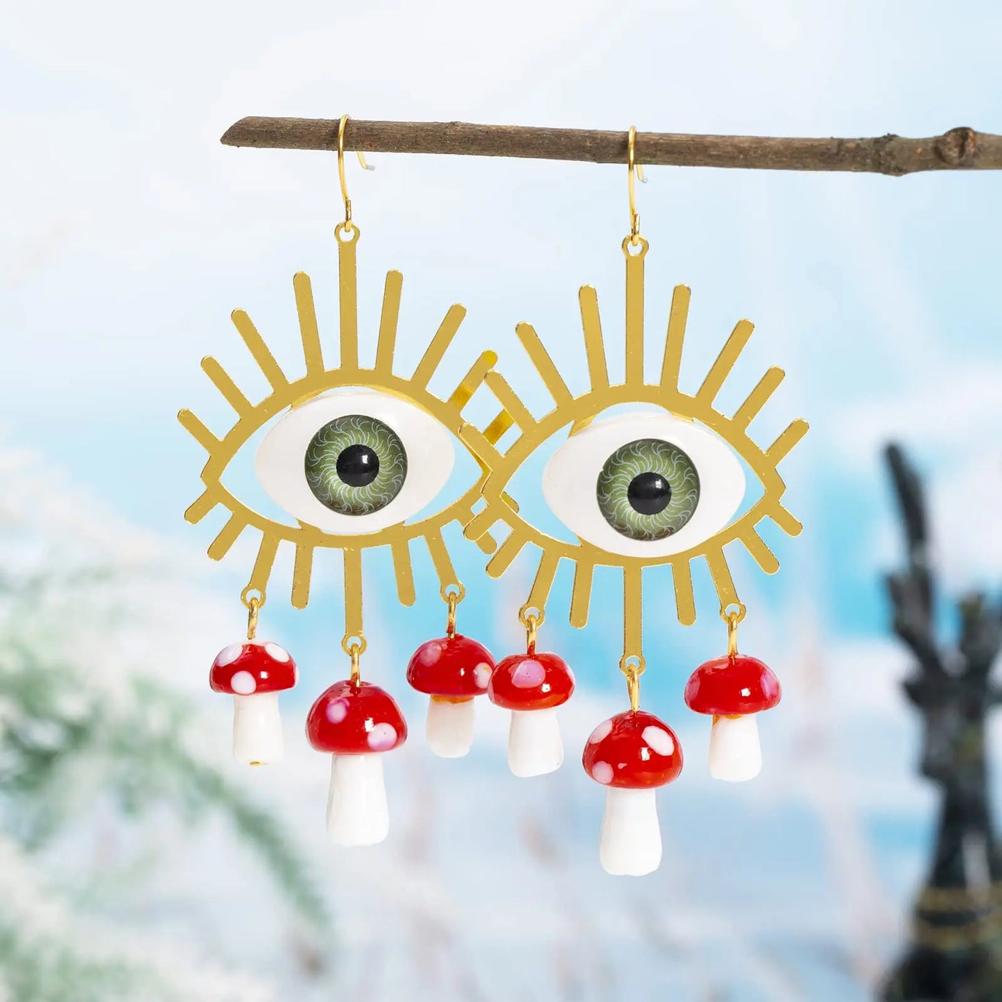 Mushroom Eyes Earrings