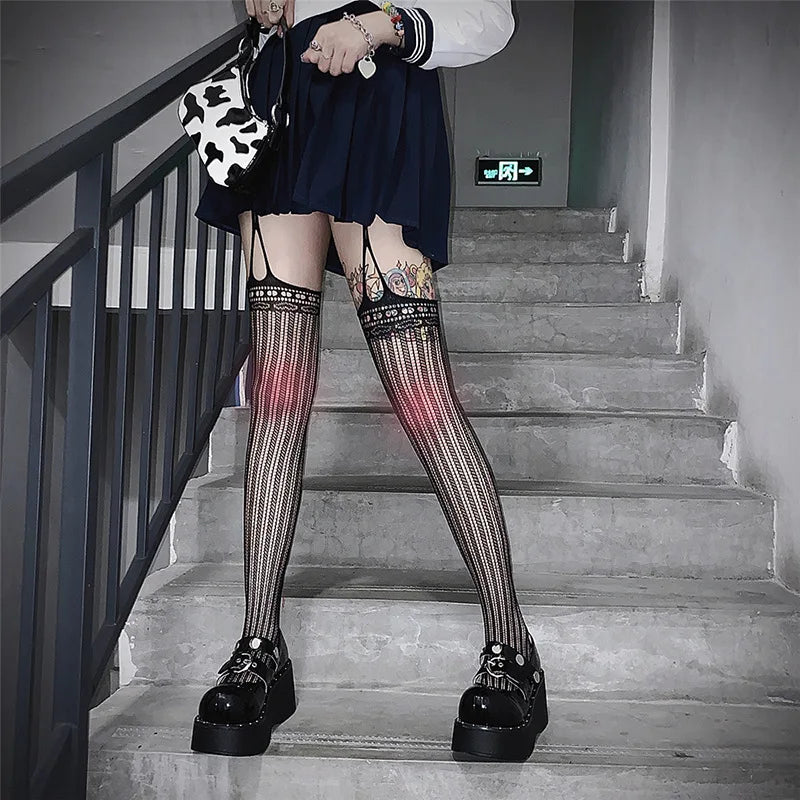 Bat Long Fishnet Stocking