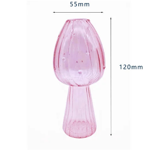 Mini Glass Mushroom Vase