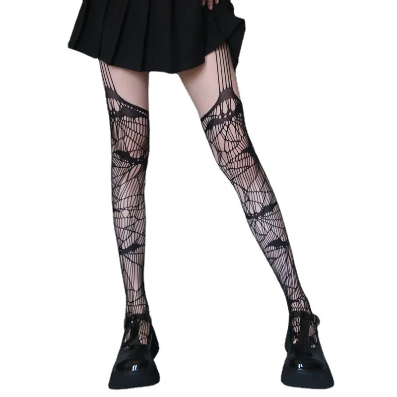 Bat Long Fishnet Stocking