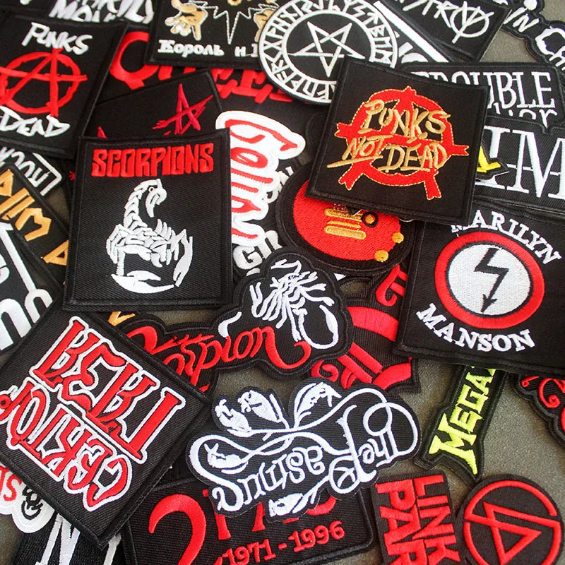 Rock Band Iron on Patches
