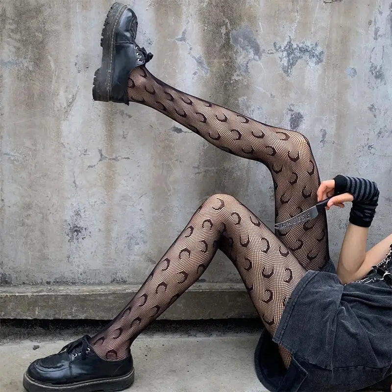 Bat Long Fishnet Stocking