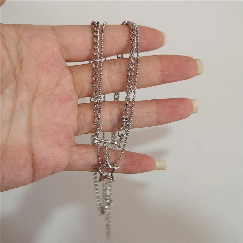 Assorted Silver Color Chain Necklace