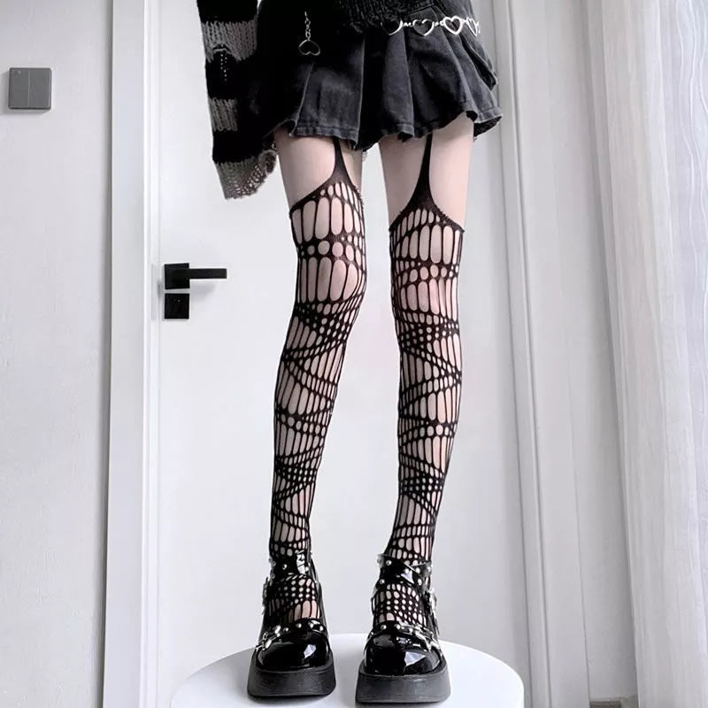 Bat Long Fishnet Stocking
