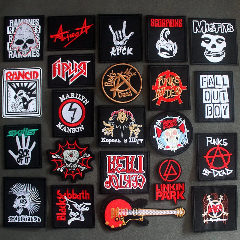 Rock Band Iron on Patches