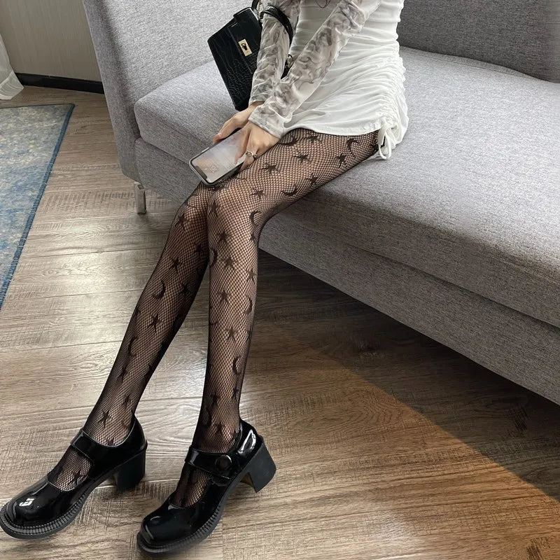 Bat Long Fishnet Stocking