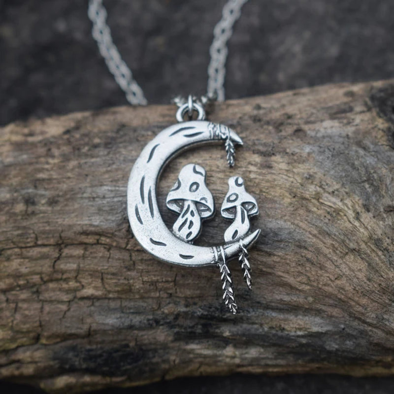 Witchy Forrest Nature Mushroom Necklace Gothic Jewellery