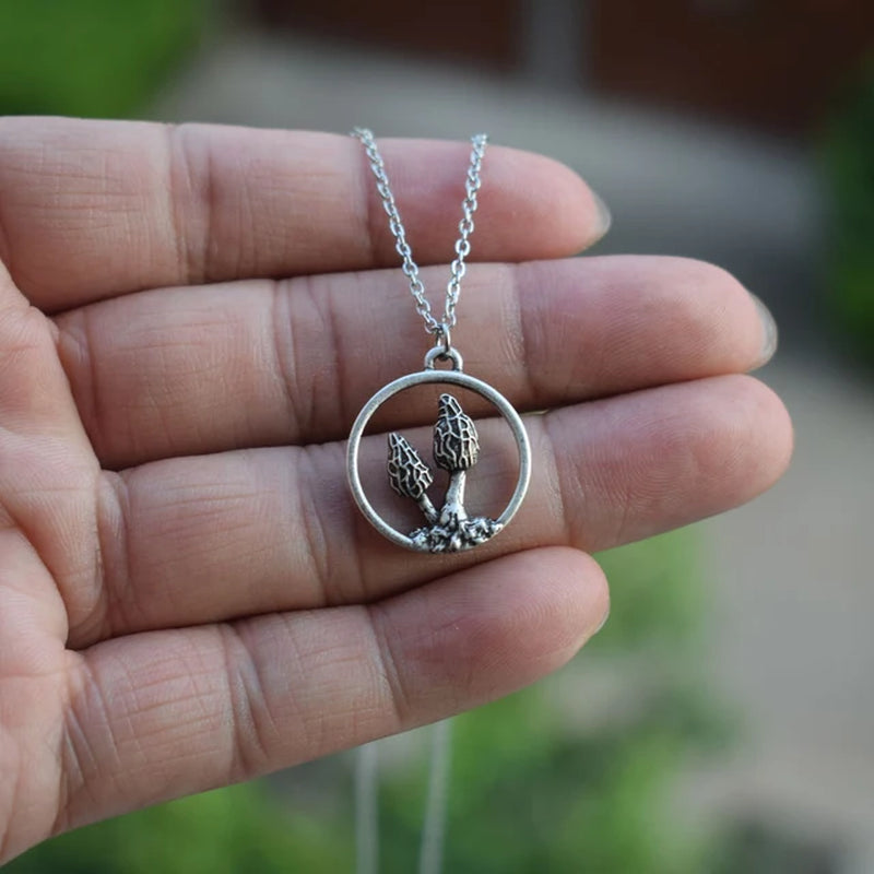 Witchy Forrest Nature Mushroom Necklace Gothic Jewellery
