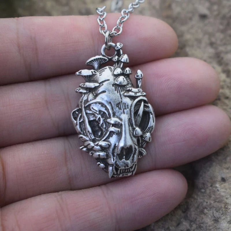 Witchy Forrest Nature Mushroom Necklace Gothic Jewellery